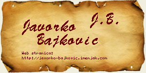 Javorko Bajković vizit kartica